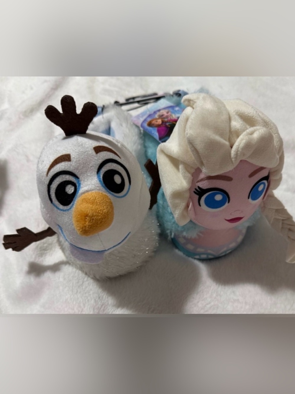 NWT Disney Frozen Plush Slippers Olaf & Elsa Toddler Girls Size 9/10 Cozy Cute
